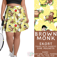 Load image into Gallery viewer, Batch #456 - Storybook Collection 4 - Closes 11/28 - ETA late Jan - Brown Monk Skort
