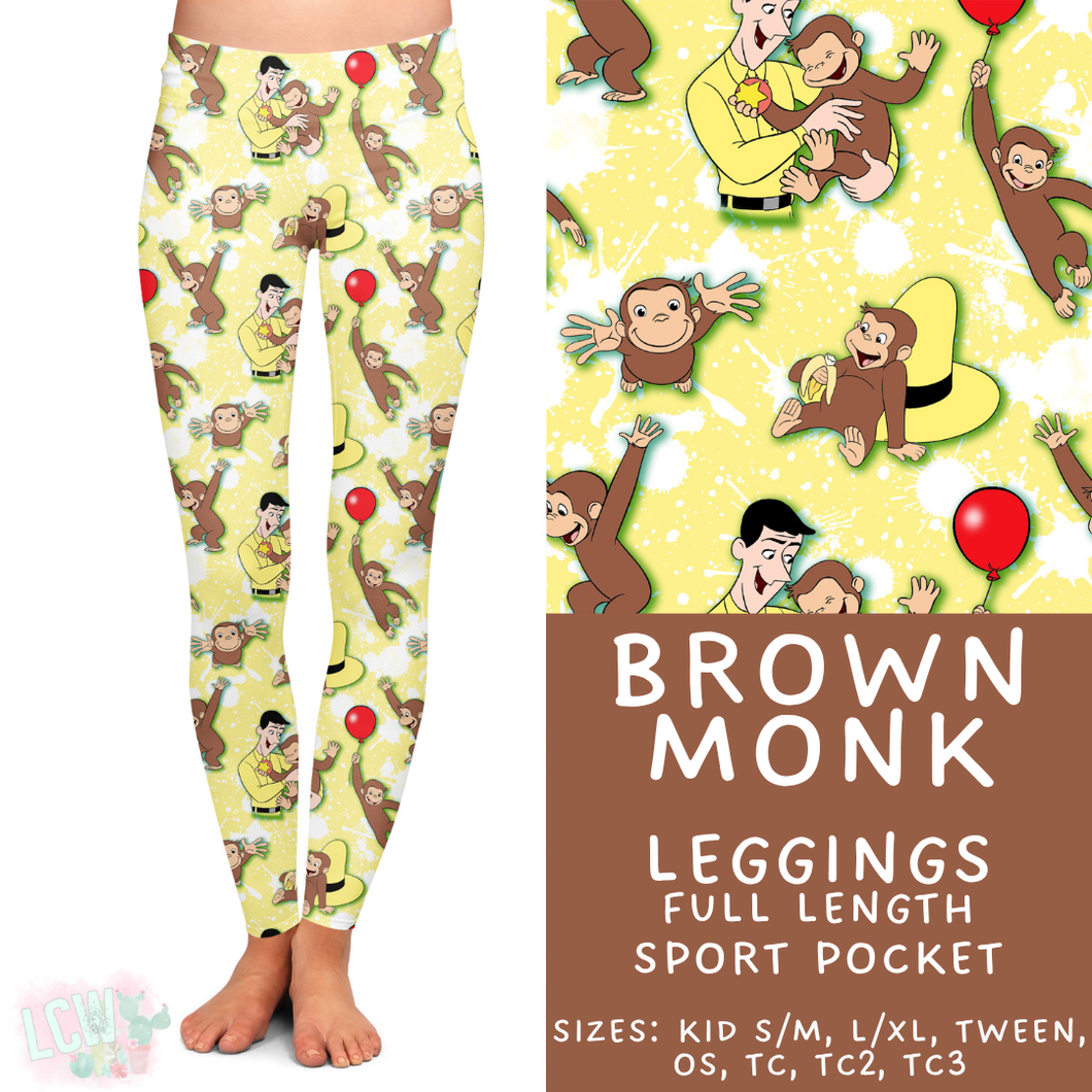 Batch #456 - Storybook Collection 4 - Closes 11/28 - ETA late Jan - Brown Monk Full Length Leggings