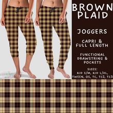 Load image into Gallery viewer, Batch #575 - Fun Run 26 - Closes 8/26 - ETA late October - Brown Plaid Full and Capri Length Joggers
