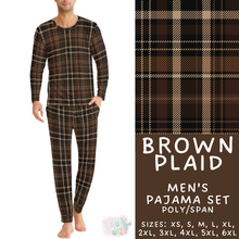 Load image into Gallery viewer, Batch #580 - Fall Family Pajamas 2 - Closes 9/4 - ETA early Nov - Brown Plaid Men's Pajama Set
