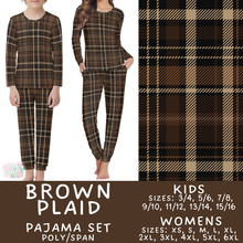 Load image into Gallery viewer, Batch #580 - Fall Family Pajamas 2 - Closes 9/4 - ETA early Nov - Brown Plaid Women's &amp; Kid's Pajama Set
