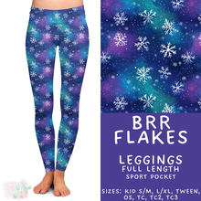 Load image into Gallery viewer, Batch #439 - Winter Watercolor 2 - Closes 10/30 - ETA mid Dec - Brr Flakes Full Length Leggings
