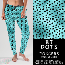 Load image into Gallery viewer, Batch #458 - Black &amp; Teal Collection - Closes 12/3 - ETA late Jan - BT Dots Joggers
