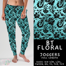 Load image into Gallery viewer, Batch #458 - Black &amp; Teal Collection - Closes 12/3 - ETA late Jan - BT Floral Joggers
