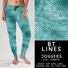 Load image into Gallery viewer, Batch #458 - Black &amp; Teal Collection - Closes 12/3 - ETA late Jan - BT Lines Joggers
