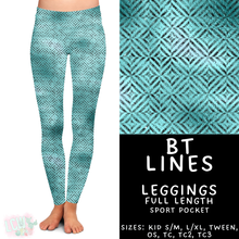 Load image into Gallery viewer, Batch #458 - Black &amp; Teal Collection - Closes 12/3 - ETA late Jan - BT Lines Full Length Leggings
