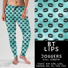 Load image into Gallery viewer, Batch #458 - Black &amp; Teal Collection - Closes 12/3 - ETA late Jan - BT Lips Joggers
