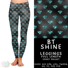 Load image into Gallery viewer, Batch #458 - Black &amp; Teal Collection - Closes 12/3 - ETA late Jan - BT Shine Full Length Leggings
