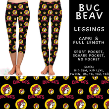 Load image into Gallery viewer, Batch #592 -  Fun Run 27 - Closes 9/30 - ETA late Nov - Buc Beav Full and Capri Length Leggings
