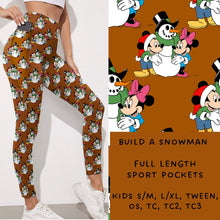 Load image into Gallery viewer, Ready To Ship - Build a Snowman Leggings
