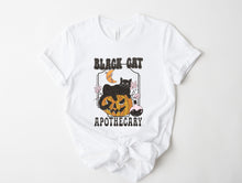 Load image into Gallery viewer, Wholesale Black Cat Apotehcary Graphic Tee - White
