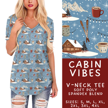 Load image into Gallery viewer, Batch #433 - Winter Cabin - Closes 10/20 - ETA early Dec - Cabin Vibes V-Neck Tee
