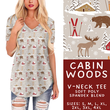Load image into Gallery viewer, Batch #433 - Winter Cabin - Closes 10/20 - ETA early Dec - Cabin Woods V-Neck Tee
