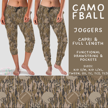 Load image into Gallery viewer, Batch #592 -  Fun Run 27 - Closes 9/30 - ETA late Nov - Camo FBall Full and Capri Length Joggers
