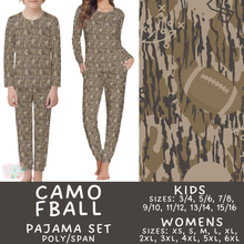 Load image into Gallery viewer, Batch #587 - Family Pajamas 2 - Closes 9/18 - ETA mid Nov - Camo FBall Women's &amp; Kid's Pajama Sets
