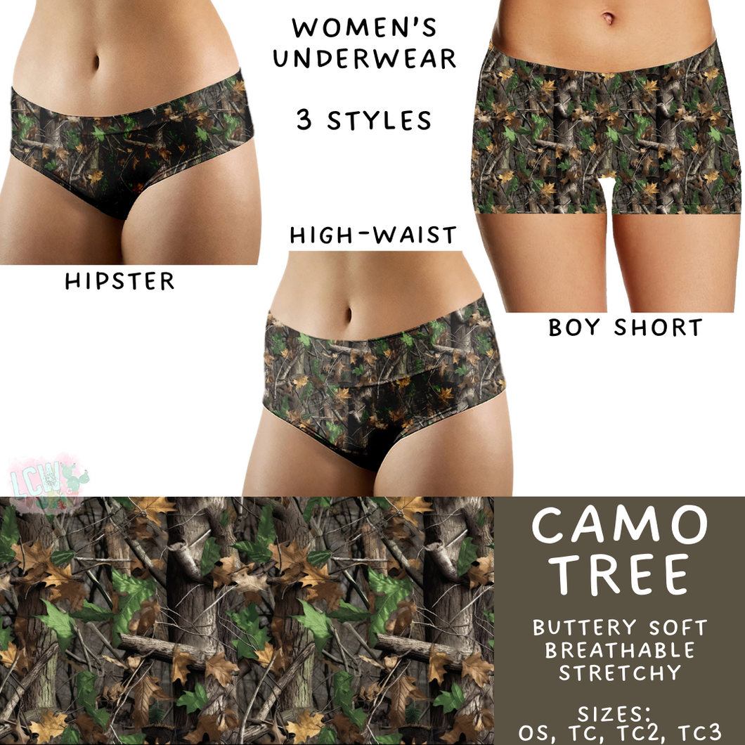 Ready to Ship - Camo Tree Women's Underwear - High Waist