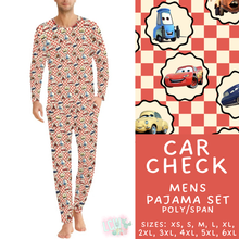 Load image into Gallery viewer, Batch #587 - Family Pajamas 2 - Closes 9/18 - ETA mid Nov - Car Check Men's Pajama Set
