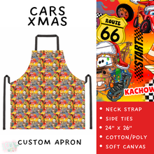 Load image into Gallery viewer, Batch #591 - Baking Spirits Bright 3 - Closes 9/28 - ETA mid/late Nov - Cars Xmas Apron
