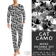 Load image into Gallery viewer, Batch #587 - Family Pajamas 2 - Closes 9/18 - ETA mid Nov - Cat Camo Men's Pajama Set
