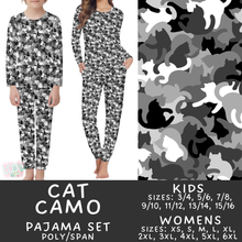 Load image into Gallery viewer, Batch #587 - Family Pajamas 2 - Closes 9/18 - ETA mid Nov - Cat Camo Women's &amp; Kid's Pajama Sets

