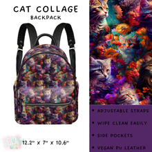 Load image into Gallery viewer, Batch #309 - Card Holders &amp; Mini Backpacks - Closing 3/24 - ETA late May - Cat Collage Mini Backpack
