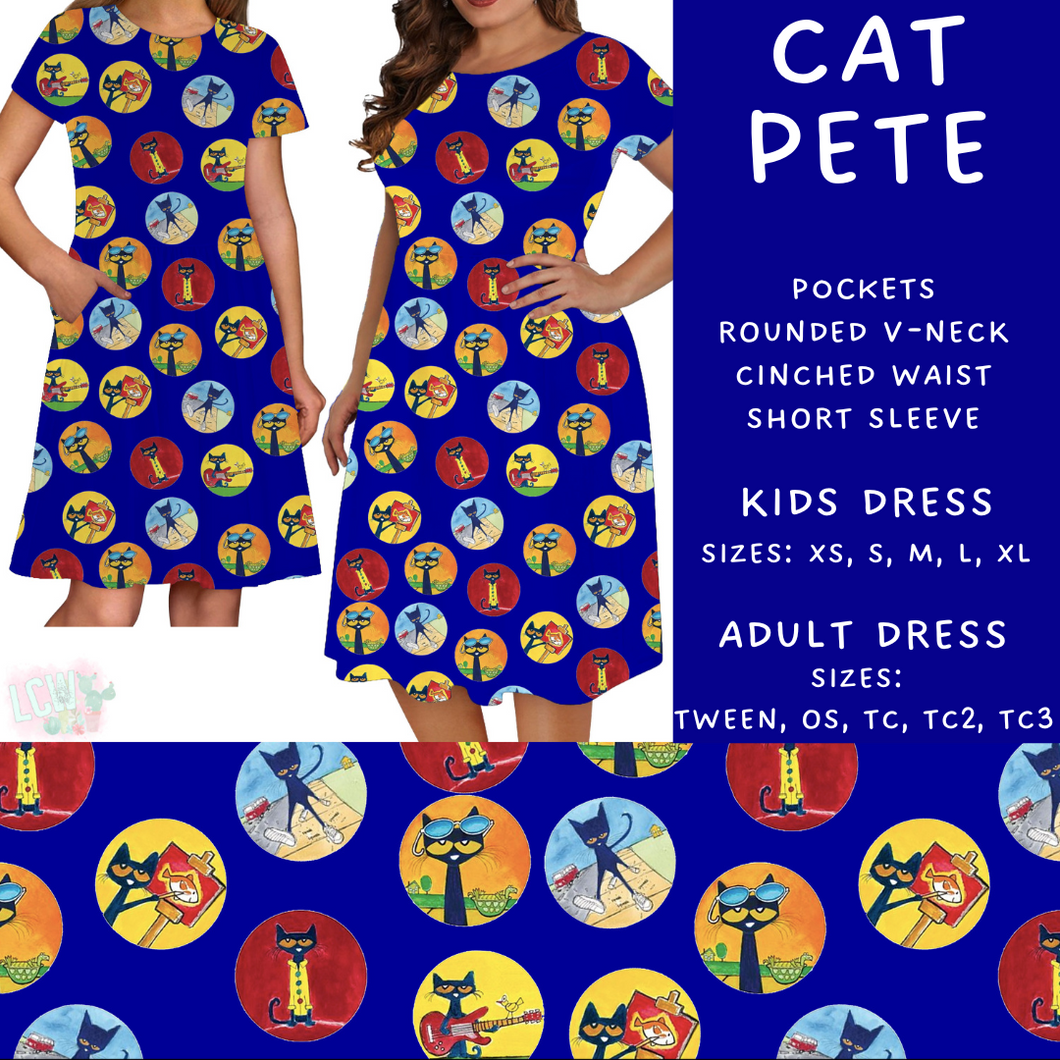 Batch #308 - Storybook Collection 2 - Closes 3/21 - ETA mid May - Cat Pete Adult & Kids Dresses