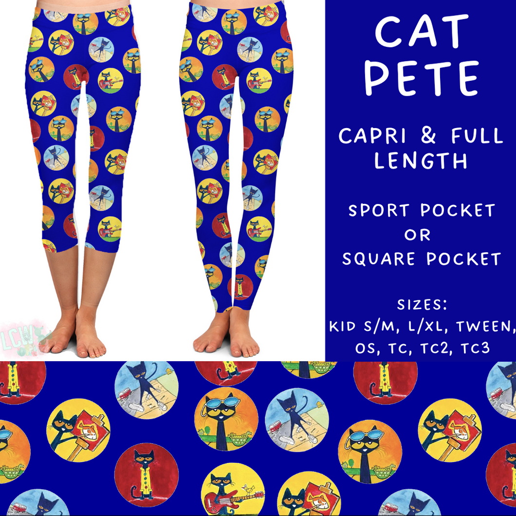 Batch #308 - Storybook Collection 2 - Closes 3/21 - ETA mid May - Cat Pete Full and Capri Length Leggings