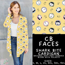 Load image into Gallery viewer, Batch #601 - Cool Characters 19 - Closes 10/21 - ETA mid Dec - CB Faces Cardigan
