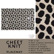 Load image into Gallery viewer, Batch #602 - Table Runners &amp; Placemats - Closes 10/23 - ETA mid Dec - Cheet Knit Placemat
