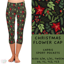 Load image into Gallery viewer, Ready To Ship - Christmas Flower Capris
