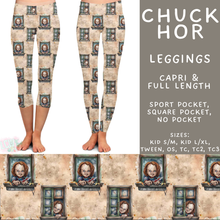 Load image into Gallery viewer, Batch #571 - Horror Windows - Closes 8/17 - ETA mid Oct - Chuck Hor Full and Capri Length Leggings
