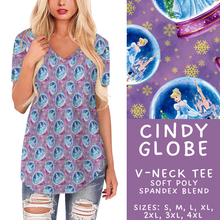 Load image into Gallery viewer, Batch #432 - Winter Globes - Closes 10/17 - ETA early December - Cindy Globe V-Neck Tee
