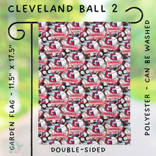 Load image into Gallery viewer, Batch #312 - Strike Out Baseball Flags - Closes 3/28 - ETA late May - Cleveland Ball 2 Garden Flag
