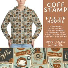 Load image into Gallery viewer, Batch #561 - June Request Run - Closes 7/27 - ETA late Sept - Coff Stamp Full Zip Hoodie

