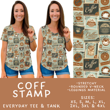 Load image into Gallery viewer, Batch #561 - June Request Run - Closes 7/27 - ETA late Sept - Coffe Stamp Everyday Tank &amp; Tee
