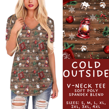 Load image into Gallery viewer, Batch #433 - Winter Cabin - Closes 10/20 - ETA early Dec - Cold Outside V-Neck Tee
