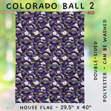 Load image into Gallery viewer, Batch #312 - Strike Out Baseball Flags - Closes 3/28 - ETA late May - Colorado Ball 2 House Flag
