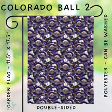 Load image into Gallery viewer, Batch #312 - Strike Out Baseball Flags - Closes 3/28 - ETA late May - Colorado Ball 2 Garden Flag
