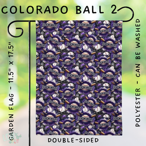 Batch #312 - Strike Out Baseball Flags - Closes 3/28 - ETA late May - Colorado Ball 2 Garden Flag