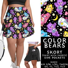 Load image into Gallery viewer, Batch #454 - Cool Characters 10 - Closes 11/26 - ETA mid Jan - Color Bears Skort
