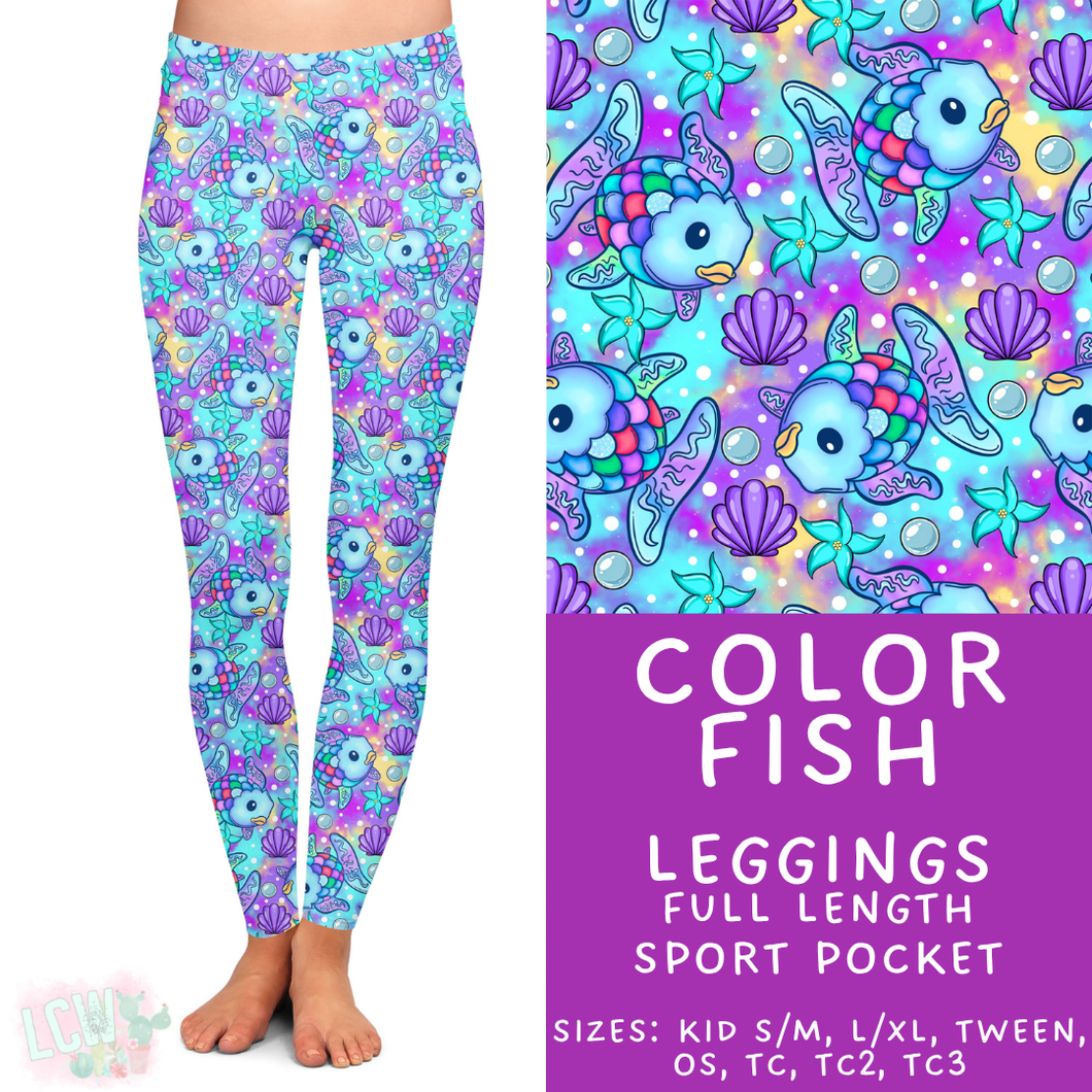 Batch #456 - Storybook Collection 4 - Closes 11/28 - ETA late Jan - Color Fish Full Length Leggings