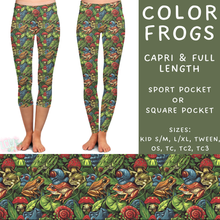 Load image into Gallery viewer, Ready To Ship - Color Frogs Full &amp; Capri Leggings - TC2 Square Pocket
