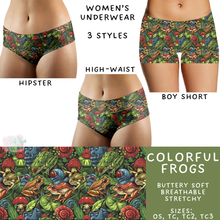 Load image into Gallery viewer, Batch #340 - Comfortable Underwear 4 - Closes 5/16 - ETA early July - Colorful Frogs Women&#39;s Underwear
