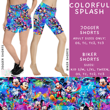 Load image into Gallery viewer, Ready to Ship - Batch #360 - Colorful Splash Biker Shorts - OS
