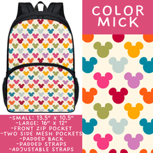 Load image into Gallery viewer, Batch #545 - Back to School 3 - Closes 6/19 - ETA early/mid August - Color Mick Backpacks
