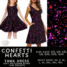 Load image into Gallery viewer, Batch #452 - Mom &amp; Me Love - Closes 11/21 - ETA early Jan - Confetti Hearts Women&#39;s &amp; Girl&#39;s Tank Dress
