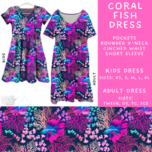 Load image into Gallery viewer, Batch #307 - Sea Life - Closes 3/20 - ETA mid May - Coral Fish Adult &amp; Kids Dresses
