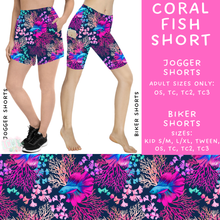 Load image into Gallery viewer, Batch #307 - Sea Life - Closes 3/20 - ETA mid May - Coral Fish Biker &amp; Jogger Shorts
