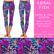 Load image into Gallery viewer, Batch #307 - Sea Life - Closes 3/20 - ETA mid May - Coral Fish Full and Capri Length Leggings
