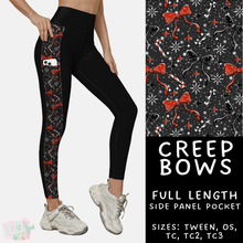 Load image into Gallery viewer, Ready to Ship - Creep Bows Side Panel Pocket Leggings
